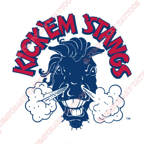 Southern Methodist Mustangs Customize Temporary Tattoos Stickers NO.6290
